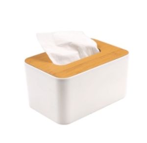 กล่องใส่ทิชชู กล่องไม้เนื้อแข็งฝาปิดกล่องทิชชูห้องรับแขกห้องเก็บทิชชู่ รุ่น 5253