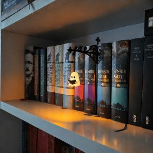 SALTBLOOM Vintage Bookshelf Lantern Light White Warm White Bookshelf Ghost Light Ambient Lighting Bookshelf Lamp Library