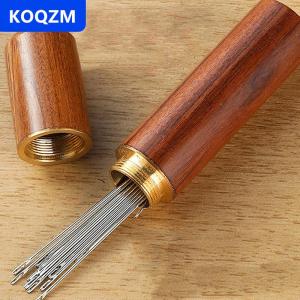 [COD] KOQZM 30Pcs Sliver Mù Kim May Thép Không Gỉ Bên Lỗ Người Già Tự Threading Kim Khâu Pin DIY May Beading Công Cụ