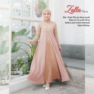 GAMIS BRUKAT PAYET MUTIARA BAJU WANITA MUSLIMAH SPESIAL / GAUN PESTA / GAMIS SYARI / BAJU PESTA PERNIKAHAN ZALLA DRESS MAXY JUMBO XXL