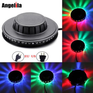 Angelila RGB ดอกทานตะวันที่มีสีสัน UFO MINI LED แสงเวทีบาร์สปอตไลท์ดิสโก้ปาร์ตี้ดีเจ KTV คลับผับตกแต่งอาร์จีบีแสงเวทีผลโคมไฟเพลงคริสต์มาสงานแต่งงานวันเกิด holiday PARTY