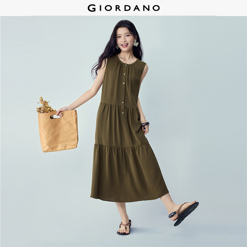 Giordano Beau Monde Women Women Dress - Round Neck Free Shipping 13466265