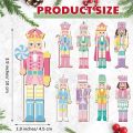 36 Pcs Nutcracker Ornaments for Christmas Tree Wooden Nutcracker Bulk Christmas Hanging Ornaments Xmas Decorations for Home Holiday Decor. 
