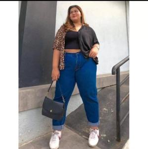 Boyfriend Highwaist Jumbo Jeans Wanita Big Size 27-42