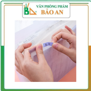 Cặp tài liệu mở rộng A4 8 ngăn Deli - có nút cài - 1 chiếc - 5735