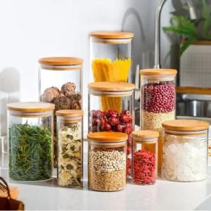 Bean Glass Jar Tempat Bumbu Wadah Kue Tempat Penyimpanan Bumbu