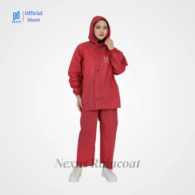 NEXUS - Jas Hujan Dewasa Pria Wanita Setelan Motor PVC Tebal Jaket Celana