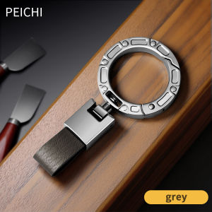 1PC Car Key Holder Zinc Alloy Leather Keychain Portable Carabiner Waist Belt Buckle Key Ring Accessories For Men