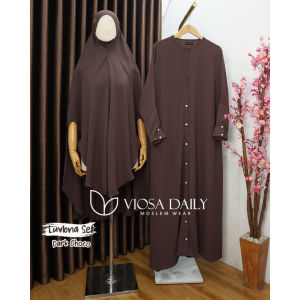 LUVBNA Abaya + Khimar Bandana Malay (Free Niqab Cadar)