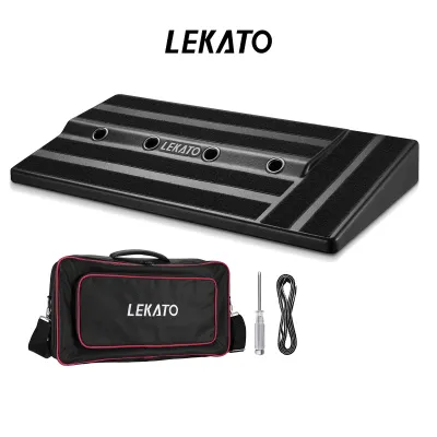 LEKATO Guitar Pedal Board Large Capacity with Built-in Power Supply Room Carry Bag Guitar Pedalboard