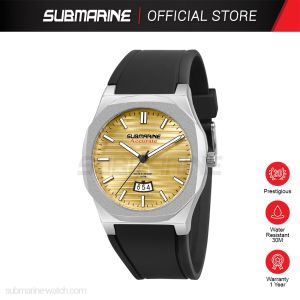 SUBMARINE Fashion Quartz Analog Men Watch Waterproof Date Display Japan Movement PU Strap Jam Tangan Lelaki J-222