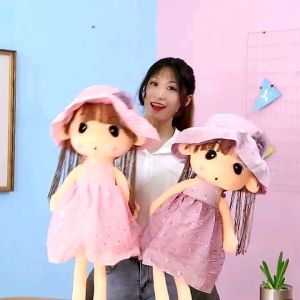 (D002) 45CM/60CM Open-Shoulder Girl ~ anak patung doll ragdoll princess plush soft stuffed toy birthday gift kids 露肩花语娃娃