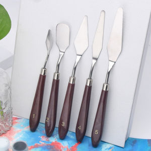 5pcs/Set Palette Knife Stainless Steel Palette Spatula Watercolor Painting Oil Painting Art Supplies
