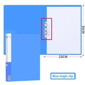 Clipboard With Cover Long Folder 2 Clip Expanded Paper Clip Board for Office School Supplies 35x23CM