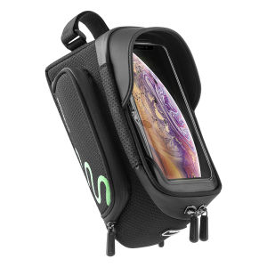 ROCKRBOS Bicycle Phone Bag Waterproof Mountain Bike Front Tube Bag Scalable Big Capacity Touch Screen Frame Bag Bike Accessories