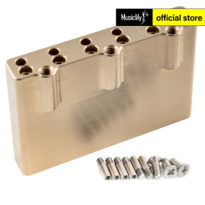 Musiclily Ultra 41mm Solid Brass Tremolo Block 54mm String Spacing for Wilkinson By GOTOH VG300/VS100N Tremolo Bridge