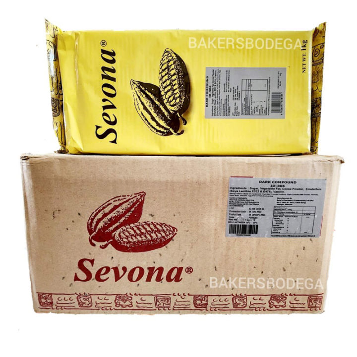 SEVONA DARK CHOCOLATE BAKING COMPOUND BAR 1KG Lazada PH