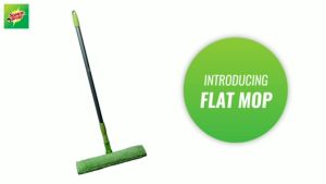 3M Scotch Brite Easy Sweeper Plus+Paper Wiper Mop - Long Handle Lightweight Sturdy Dust Removal Cleaning Tool