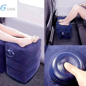 [COD] GUAN หมอนสำหรับเดินทางแบบเป่าลมได้ที่พักเท้าสำหรับเด็กรถเครื่องบินนอนเตียงรองรับขาหมอนพักเท้าปรับความสูงได้สำหรับการเดินทางระยะยาว