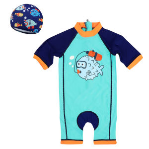 1-7T Child Swimming Wear Cute Cartoon Dinosaur Swimwear Boys Kids One-pieces Swimsuits