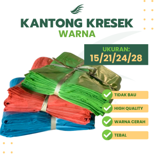 Kantong kresek warna hdpe ukuran 15 21 24 28 los ikatan 500 gram | Kresek warna kecil sedang besar