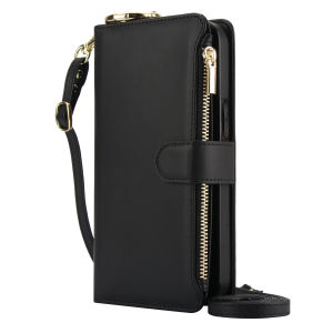 Card Case For iPhone14 pro max 16 17 Pro Max With Crossbody Strap Lanyard Mobile Phone Case Cards Slot Case Flip Leather Case With Card holder Cover With Rope Sling Casing For iPhone 15 pro max 13 11 12 promax 14 16 Plus 17 Air X XR XS MP Cases