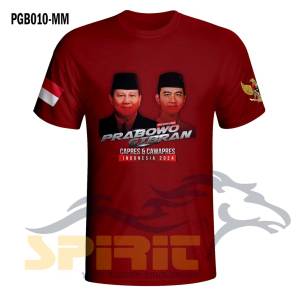 Baju Kaos Prabowo-Gibran Capres Cawapres Kaos Prabowo-Gibran Lengan Pendek Katun Premium Distro