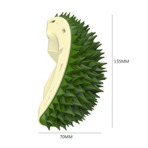 Corner Massage Durian Shaped Self Groomer Catnip Comb Toy / Tickling Comb with Catnip