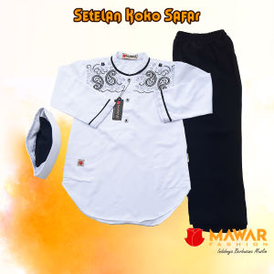 Koko Anak Hitam Putih Model Safar Embordiry 4-12 tahun