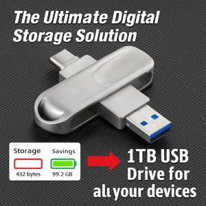 Flash Drive Dual Interface Otg For Phone And Computer Large Capacity Thumb Drive Memory Expansion Storage