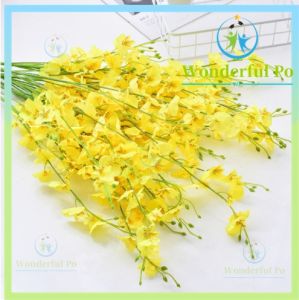 【Ready stock】50CM Artificial Oncidium Artificial Flower Fake Flowers Home Table Decor 5PCS