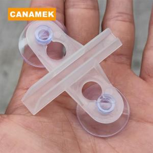 【CANAMEK】 2Pcs Aquarium Fish Tank Isolation Clip Partition Plate Glass Clamp Partition Suction Cup Breeding Separation Divider Sheet
