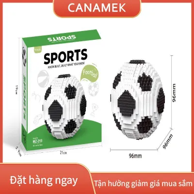 CANAMEK XIMEN World Cup Trophy Mini khối xây dựng với thực tế thiết kế vàng và dễ dàng lắp ráp hoàn hảo cho người hâm mộ bóng đá bộ sưu tập Máy tính để bàn trang trí nội thất Quà Tặng