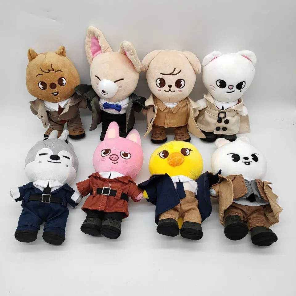 21-25cm Kawaii Skzoo Plush Toys Leeknow Hyunjin Stray Kids Cartoon Stuffed  Animal Plushies Doll Wolf Chan Leebit Fox.ny Jiniret Puppym Kids Fans Gift