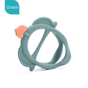 Teether Bayi/Gelang Bayi Teether/Tongkat Geraham Tiga Dimensi Anti Makan Tangan/Teether Kreatif/Teether Silikon Genggam/Bahan Silikon BPA Free