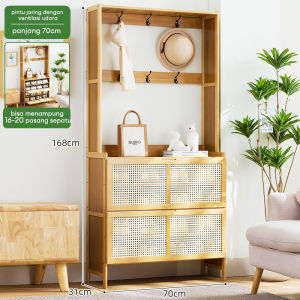 Lemari sepatu multifungsi lemari sepatu kayu rak mantel lemari sepatu pintu masuk lemari sepatu