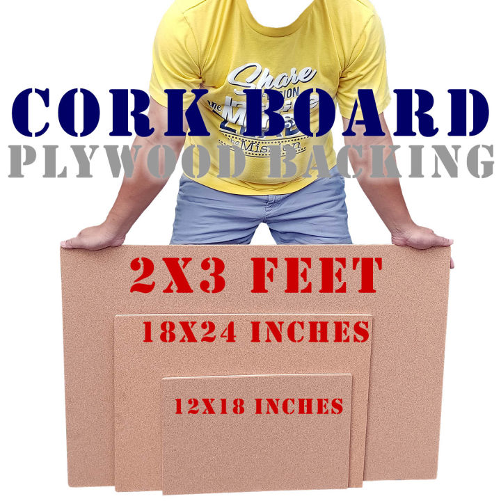 Corkboard Bulletin Boards without frame but with Plywood Backing