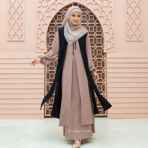 SHABIYAN 601 Dress Gamis Set 2 in 1 Long Outer
