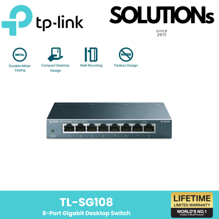 TP-Link TL-SG108 (8-Port 10/100/1000Mbps Desktop Switch)