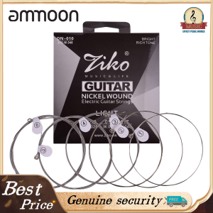 ZIKO Dây Đàn Guitar Siêu Nhẹ DN-009 Cho Guitar Điện Lõi Lục Giác Namo Bọc Nik-en Bộ Dây 6 Chiếc