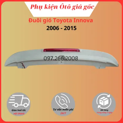 Đuôi gió xe Toyota Innova xe đời 2004 - 2022 hàng mộc chưa sơn có đèn