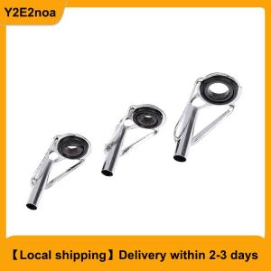 【Local shipping】 8pcs Stainless Steel Fishing Rod Tip Ring Eye Guide with Ring Repair Kit