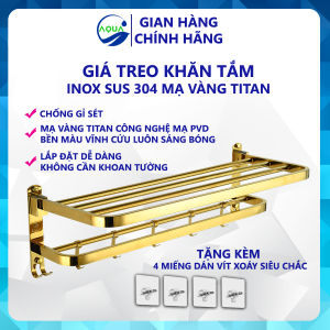 Giá Treo Khăn Nhà Tắm AQUA Đa Năng Tiện Lợi Từ Inox 304 Mạ Vàng Sang Trọng Cao Cấp