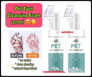 Pet Foot Cleansing Foam Cat Dog Deodorant Foot Wash Foot Care Paw Cleaning Scrubbing Scrub Pet Grooming Cleaner Cuci Pencuci Kaki Kucing dan Anjing Alat Bersih