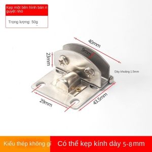 Bản lề kẹp kính với kính -LUMBL