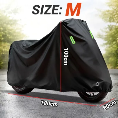 Jumbo Motorcycle Cover Waterproof UV Outdoor Protection All Season Universal Weather Night Reflective with Lock-Holes
