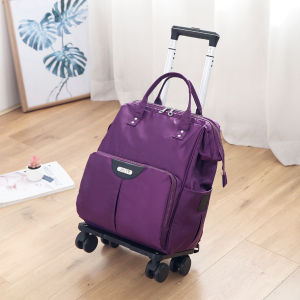 Shoulder strap bag backpack Large capacity waterproof travel bag universal wheel boarding bag duffel bag handbag