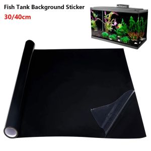 NEXTYOO 30/40cm Fish Tank Background Sticker Black Static Cling Film Aquarium Backdrop Poster Aquarium Wallpaper for Fish Tank Aquarium Decoration