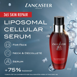 Lancaster 365 Skin Repair Liposomal Cellular Serum 30ml | 50ml Hydrating Brightening Anti-Aging with Glycerin  Lactic Acid