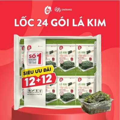 [Siêu Tiết Kiệm] Lốc 24 gói Rong Biển Lá Kim O’Food Ô Liu 4G - Ăn Liền Healthy